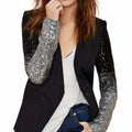 Blazer Femme à Manches Paillettes