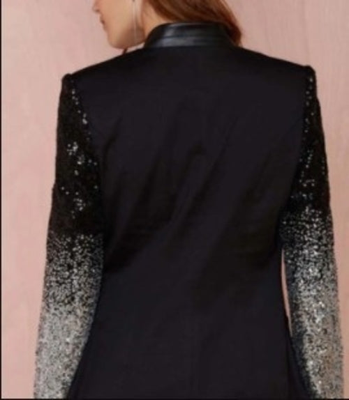 Blazer Femme à Manches Paillettes