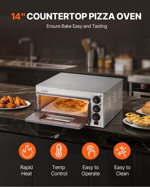 Commercial Countertop Pizza Oven Electric Pizza Oven for 35.56 cm